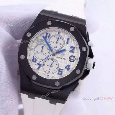 Low Price Audemars Piguet Replica Watches Royal Oak Offshore Chronograph Watches White Rubber Strap